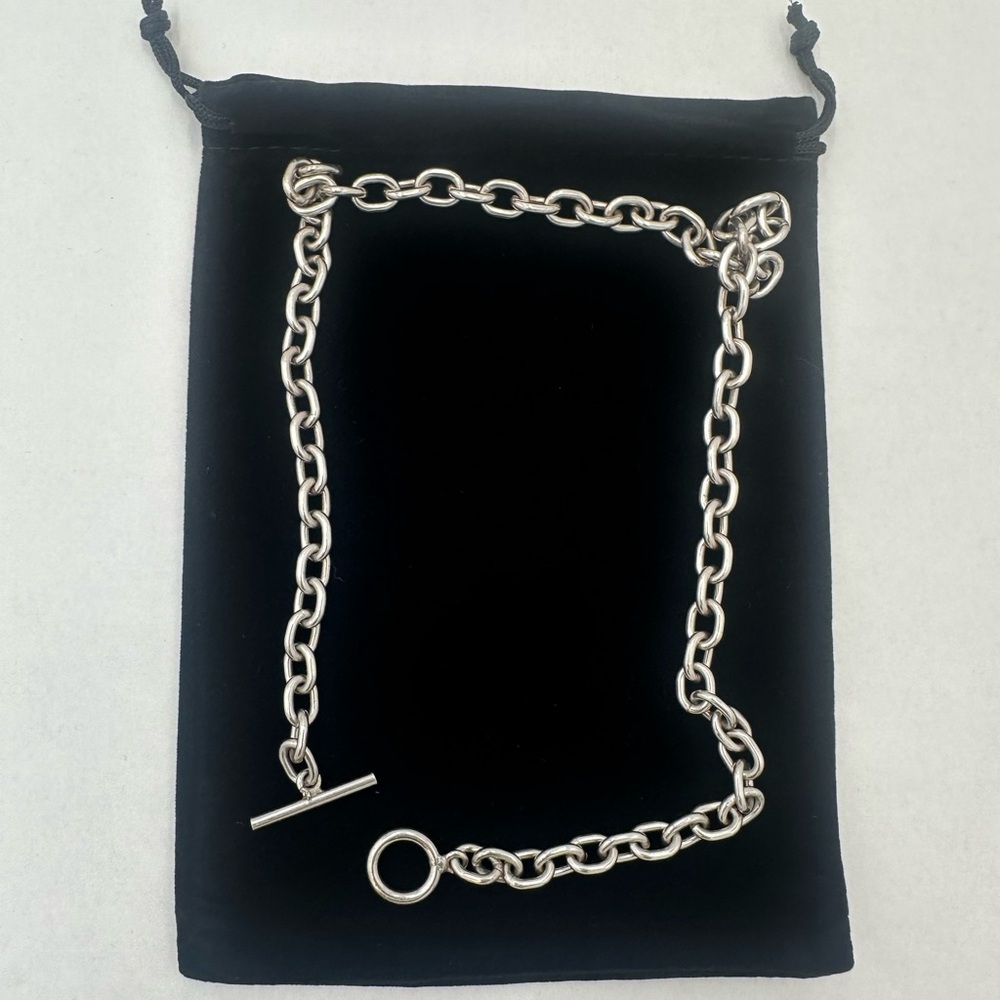 925 Italian Sterling Silver CHUNKY Anchor Link Neckchain 20.25 Inches